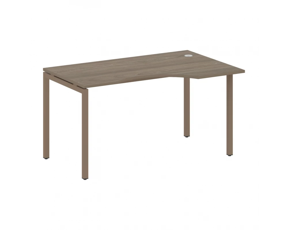 Стол криволинейный правый на П-образном м/к 1400x900x750 Metal System Quattro 4x4