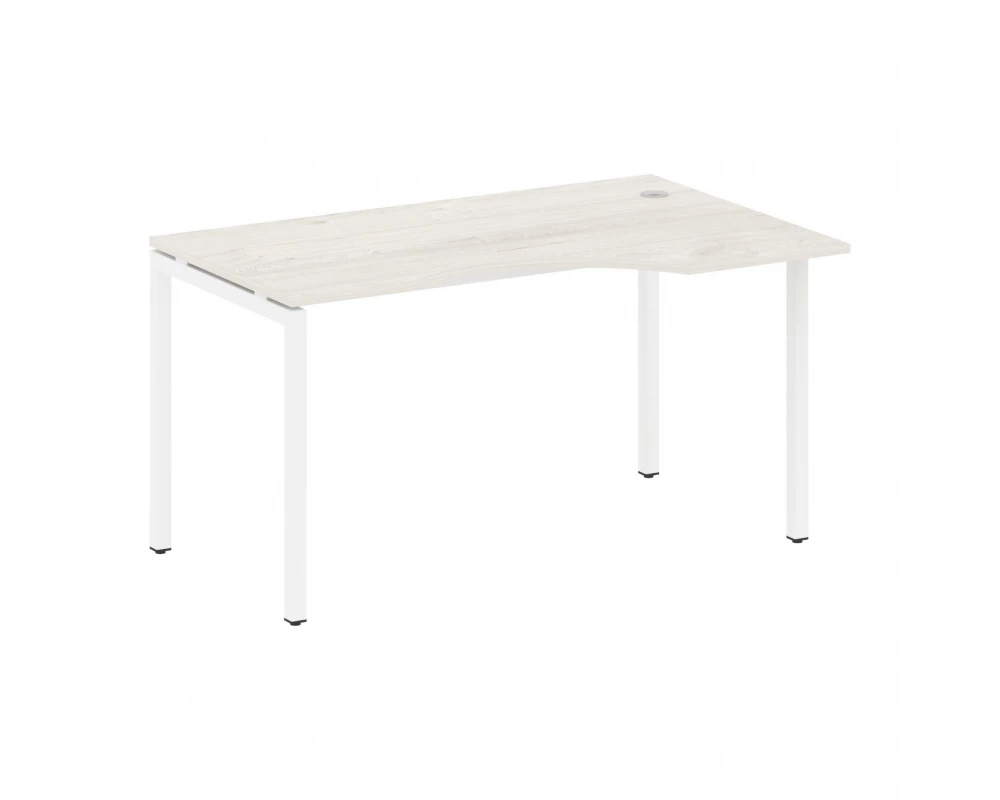 Стол криволинейный правый на П-образном м/к 1400x900x750 Metal System Quattro 4x4