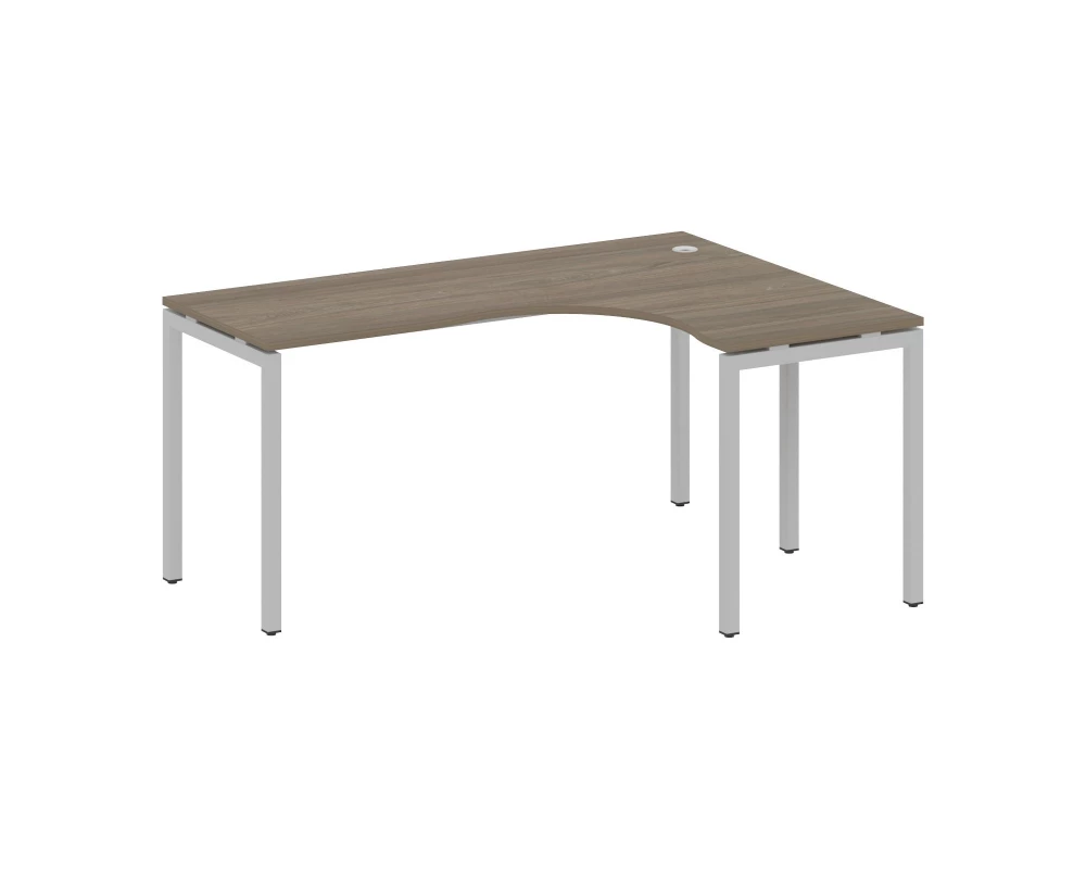 Стол криволинейный правый на П-образном м/к 1600x1200x750 Metal System Quattro 4x4