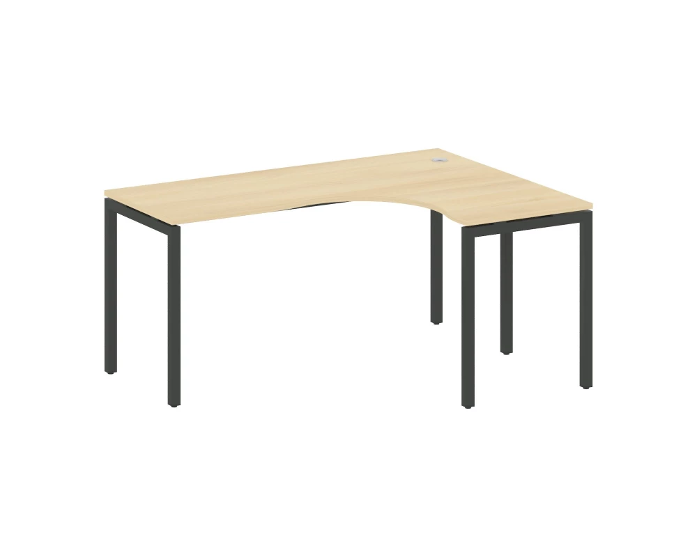 Стол криволинейный правый на П-образном м/к 1600x1200x750 Metal System Quattro 4x4