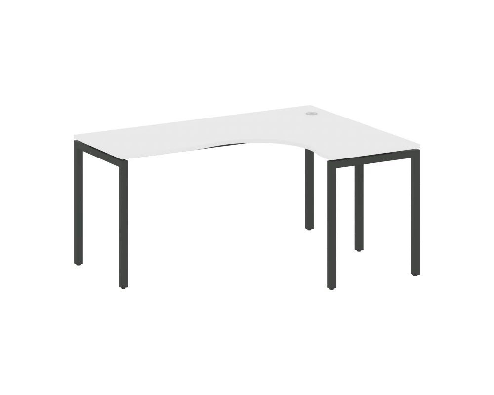 Стол криволинейный правый на П-образном м/к 1600x1200x750 Metal System Quattro 4x4