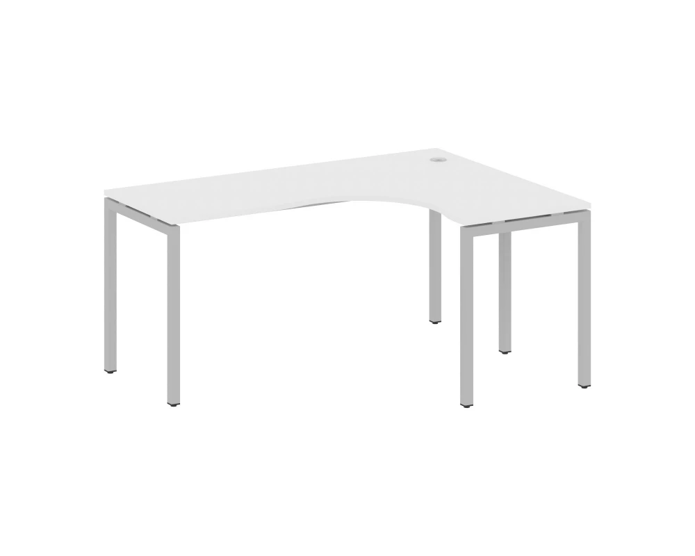 Стол криволинейный правый на П-образном м/к 1600x1200x750 Metal System Quattro 4x4