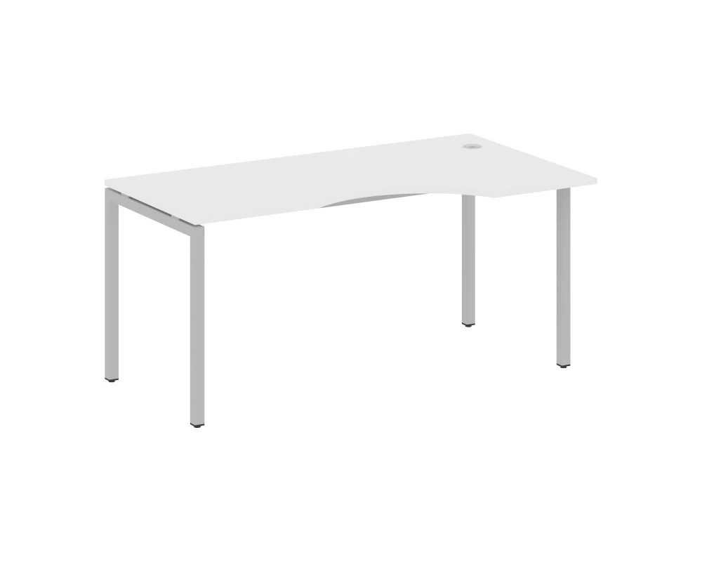 Стол криволинейный правый на П-образном м/к 1600x900x750 Metal System Quattro 4x4