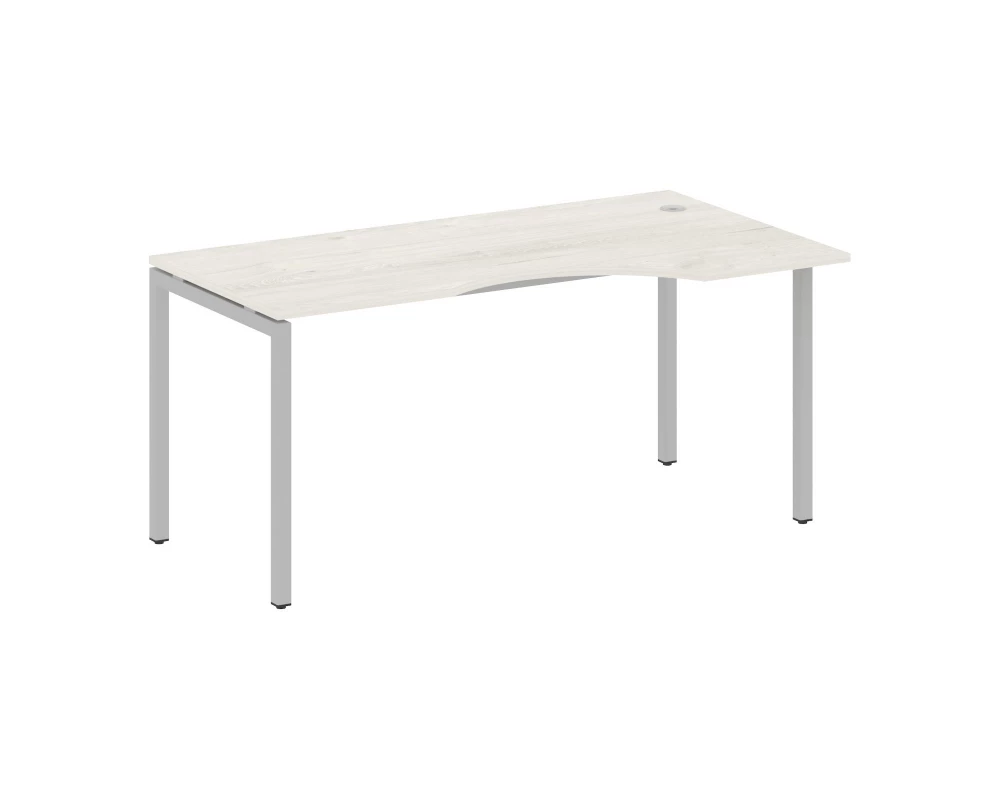 Стол криволинейный правый на П-образном м/к 1600x900x750 Metal System Quattro 4x4