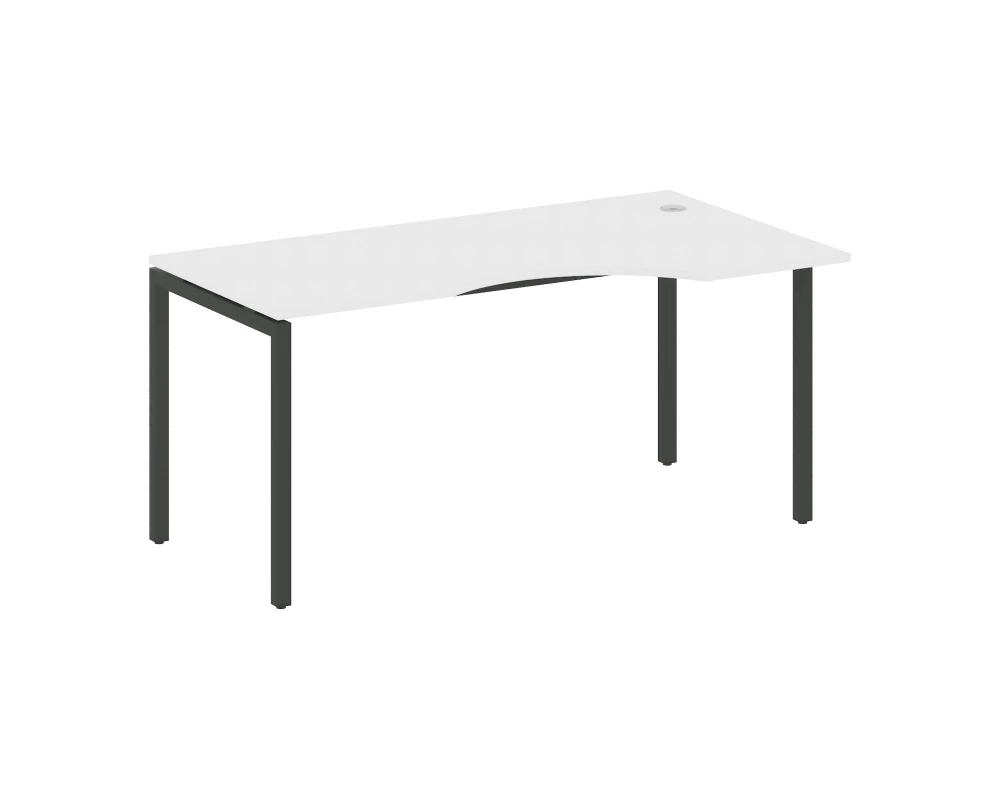 Стол криволинейный правый на П-образном м/к 1600x900x750 Metal System Quattro 4x4