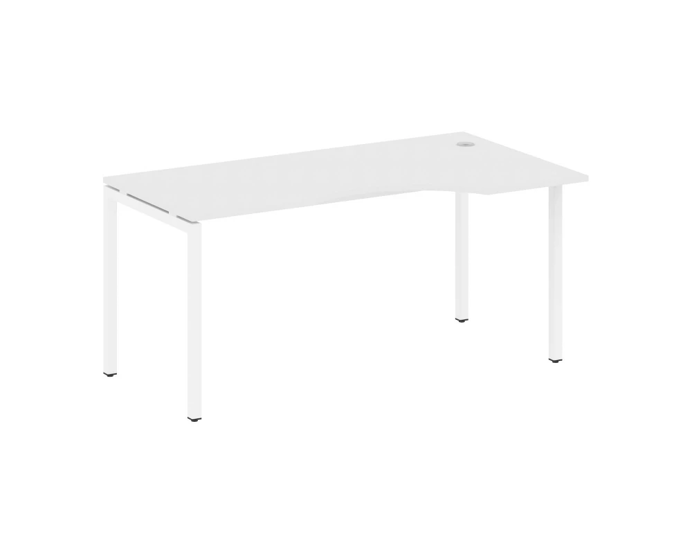 Стол криволинейный правый на П-образном м/к 1600x900x750 Metal System Quattro 4x4