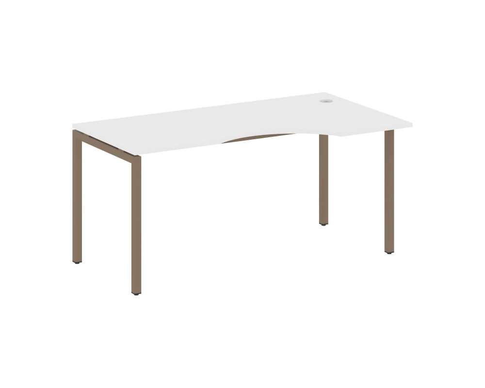 Стол криволинейный правый на П-образном м/к 1600x900x750 Metal System Quattro 4x4