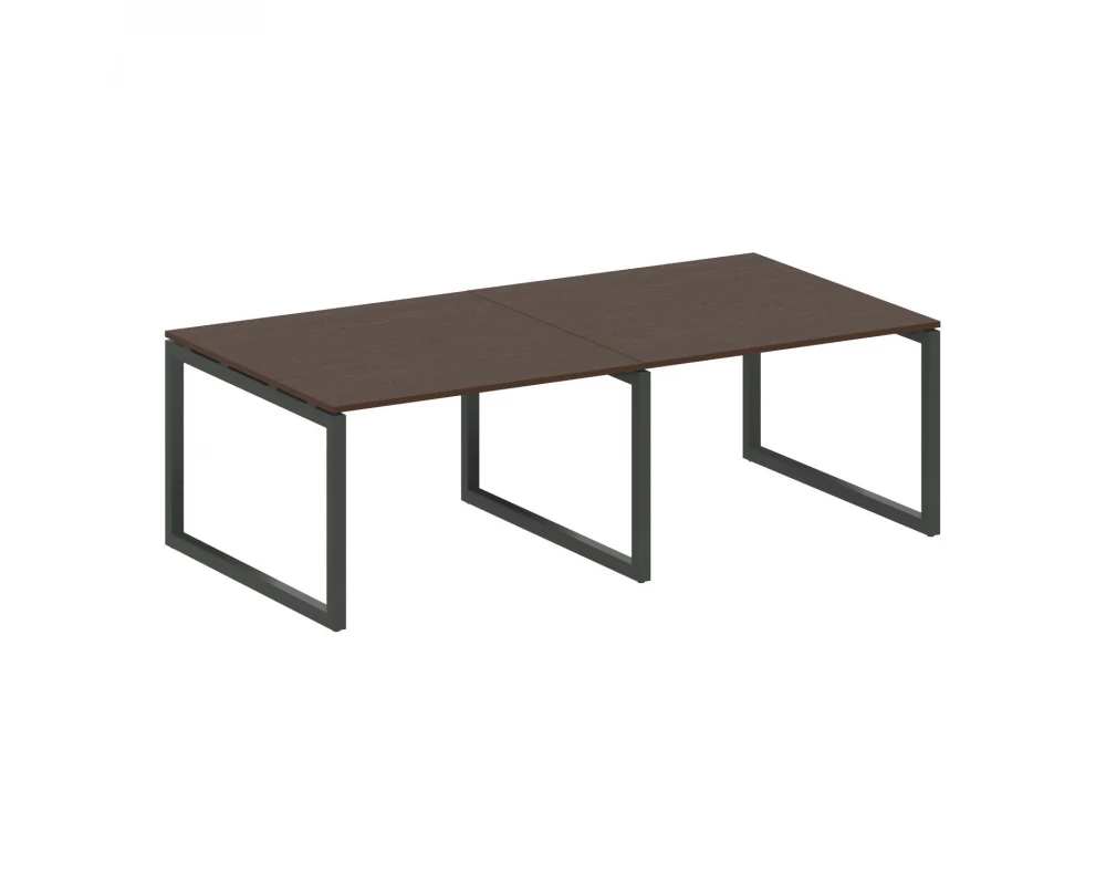 Переговорный стол (2 столешницы) на О-образном м/к 2400x1235x750 Metal System Quattro 5x5