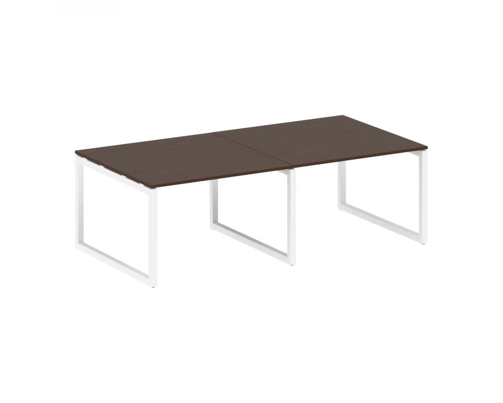 Переговорный стол (2 столешницы) на О-образном м/к 2400x1235x750 Metal System Quattro 5x5