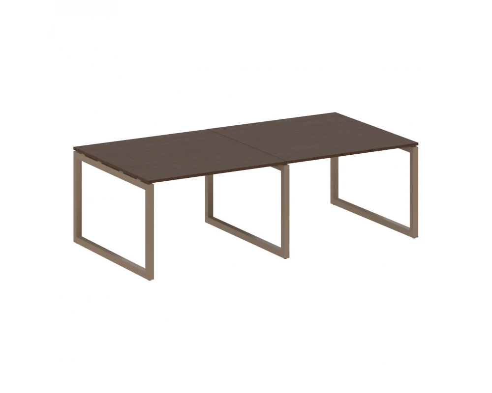 Переговорный стол (2 столешницы) на О-образном м/к 2400x1235x750 Metal System Quattro 5x5