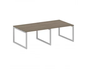Переговорный стол (2 столешницы) на О-образном м/к 2400x1235x750 Metal System Quattro 5x5 images