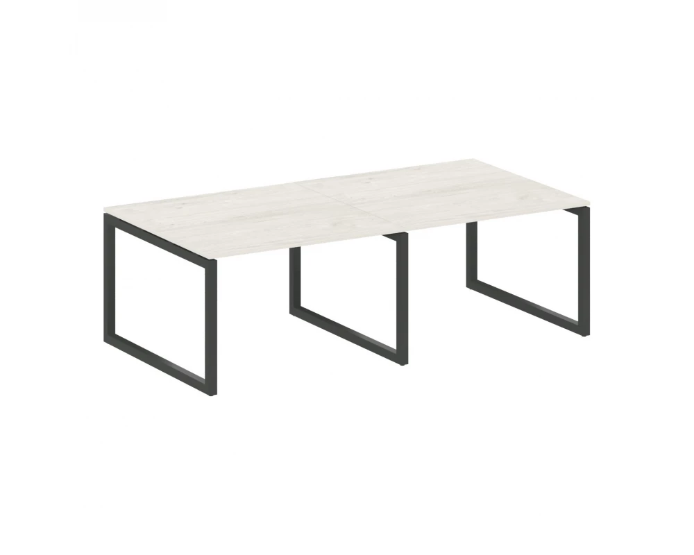 Переговорный стол (2 столешницы) на О-образном м/к 2400x1235x750 Metal System Quattro 5x5