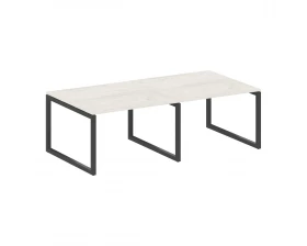 Переговорный стол (2 столешницы) на О-образном м/к 2400x1235x750 Metal System Quattro 5x5 images