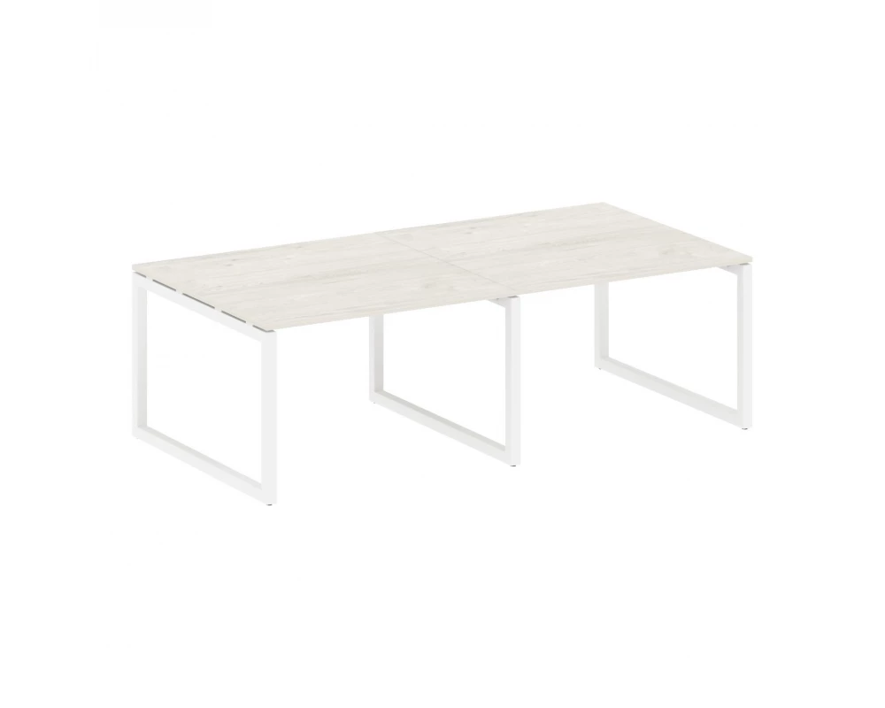 Переговорный стол (2 столешницы) на О-образном м/к 2400x1235x750 Metal System Quattro 5x5