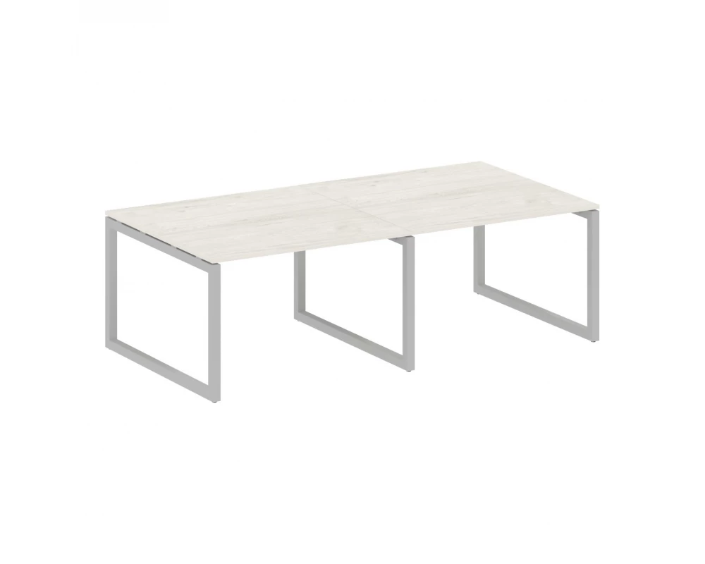 Переговорный стол (2 столешницы) на О-образном м/к 2400x1235x750 Metal System Quattro 5x5