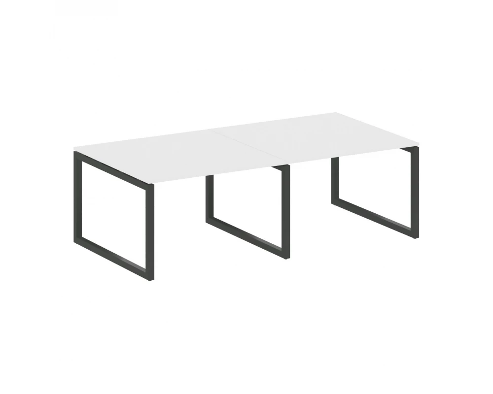 Переговорный стол (2 столешницы) на О-образном м/к 2400x1235x750 Metal System Quattro 5x5