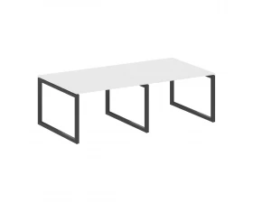 Переговорный стол (2 столешницы) на О-образном м/к 2400x1235x750 Metal System Quattro 5x5 images