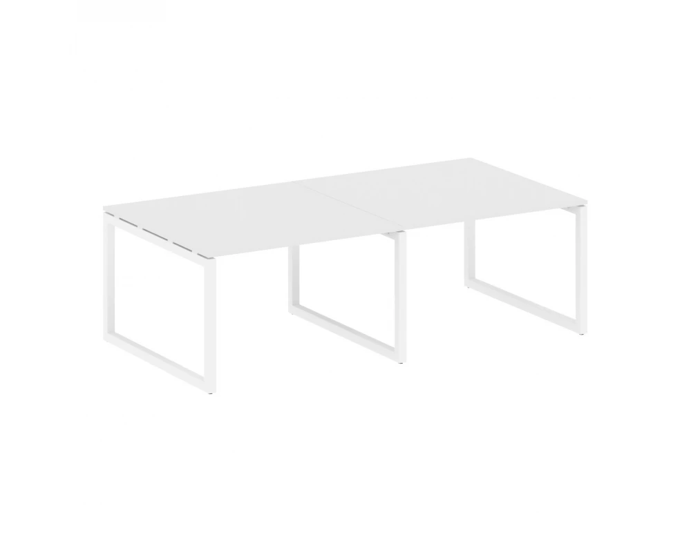 Переговорный стол (2 столешницы) на О-образном м/к 2400x1235x750 Metal System Quattro 5x5