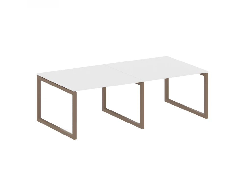 Переговорный стол (2 столешницы) на О-образном м/к 2400x1235x750 Metal System Quattro 5x5