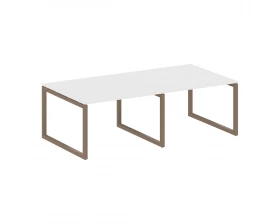 Переговорный стол (2 столешницы) на О-образном м/к 2400x1235x750 Metal System Quattro 5x5 images