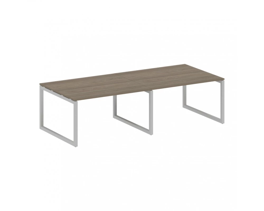 Переговорный стол (2 столешницы) на О-образном м/к 2800x1235x750 Metal System Quattro 5x5