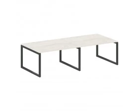 Переговорный стол (2 столешницы) на О-образном м/к 2800x1235x750 Metal System Quattro 5x5 images