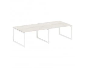 Переговорный стол (2 столешницы) на О-образном м/к 2800x1235x750 Metal System Quattro 5x5 images