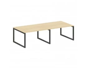 Переговорный стол (2 столешницы) на О-образном м/к 2800x1235x750 Metal System Quattro 5x5 images