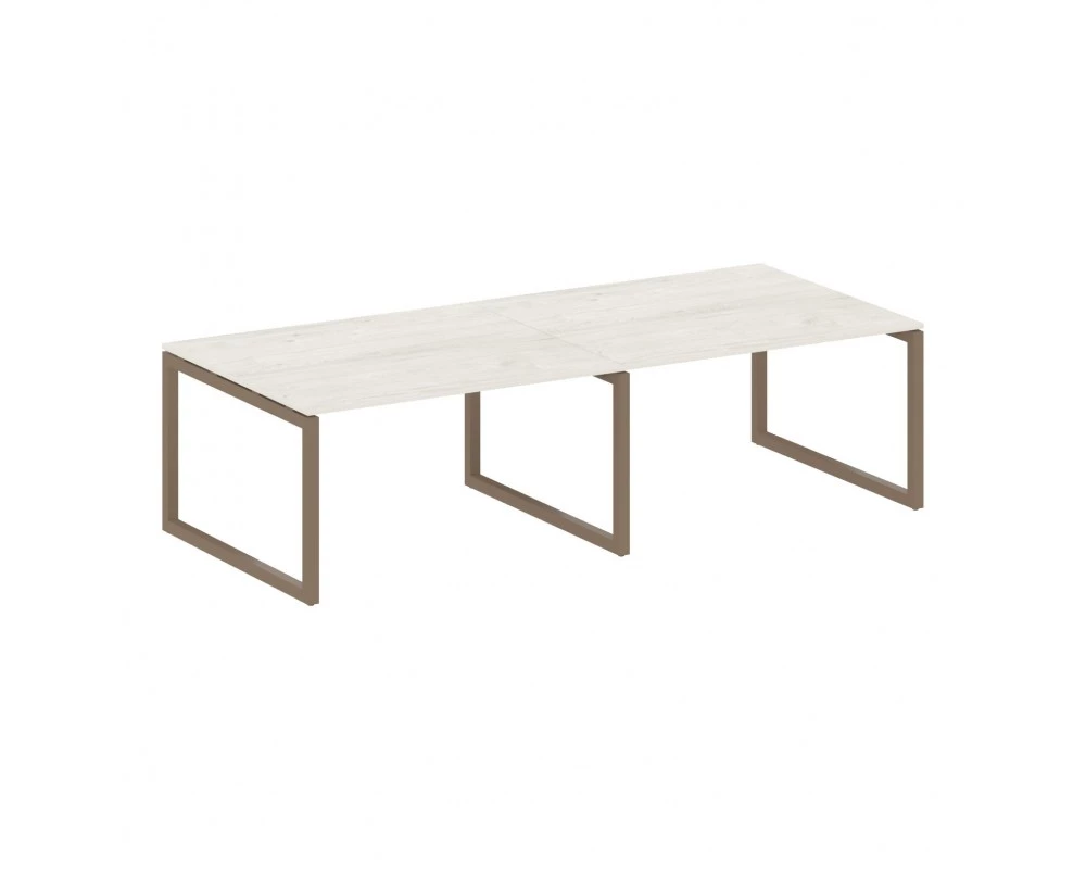 Переговорный стол (2 столешницы) на О-образном м/к 2800x1235x750 Metal System Quattro 5x5