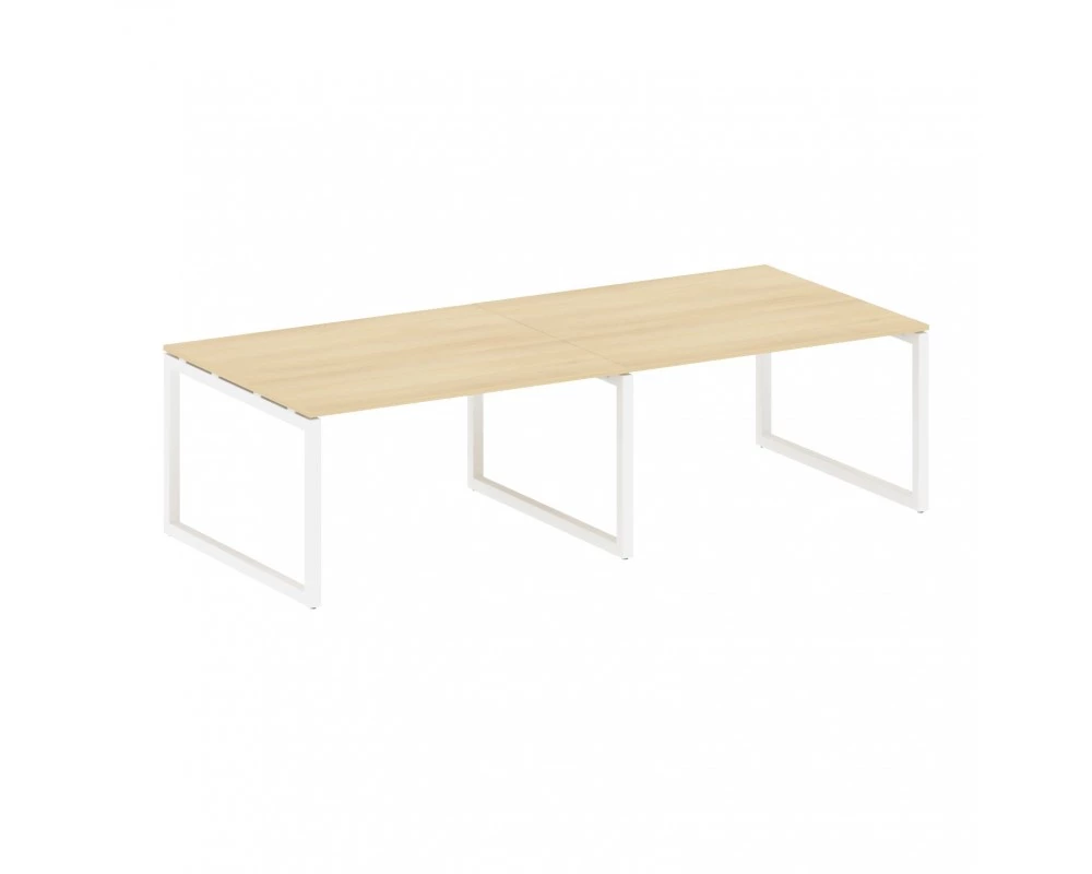 Переговорный стол (2 столешницы) на О-образном м/к 2800x1235x750 Metal System Quattro 5x5