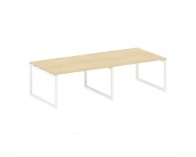 Переговорный стол (2 столешницы) на О-образном м/к 2800x1235x750 Metal System Quattro 5x5 images