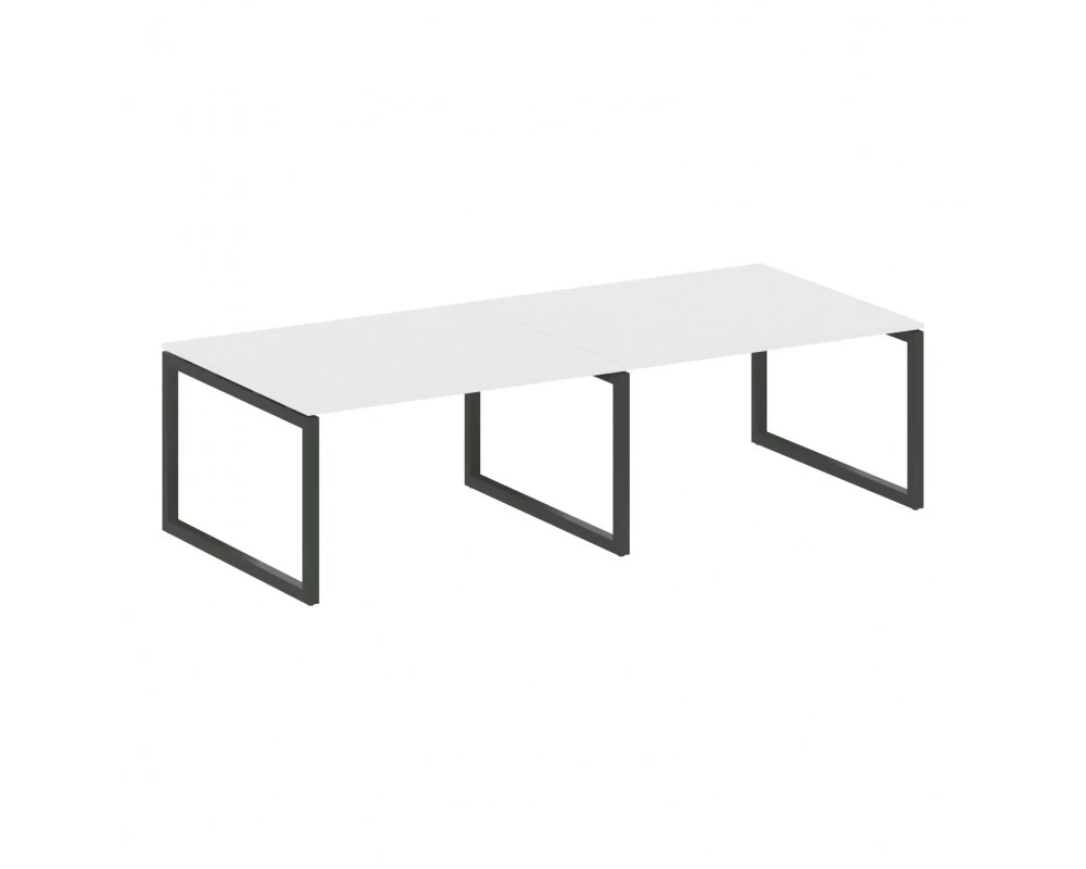 Переговорный стол (2 столешницы) на О-образном м/к 2800x1235x750 Metal System Quattro 5x5
