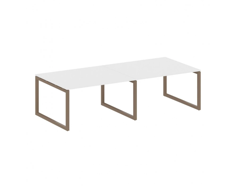 Переговорный стол (2 столешницы) на О-образном м/к 2800x1235x750 Metal System Quattro 5x5