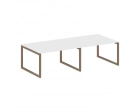 Переговорный стол (2 столешницы) на О-образном м/к 2800x1235x750 Metal System Quattro 5x5 images