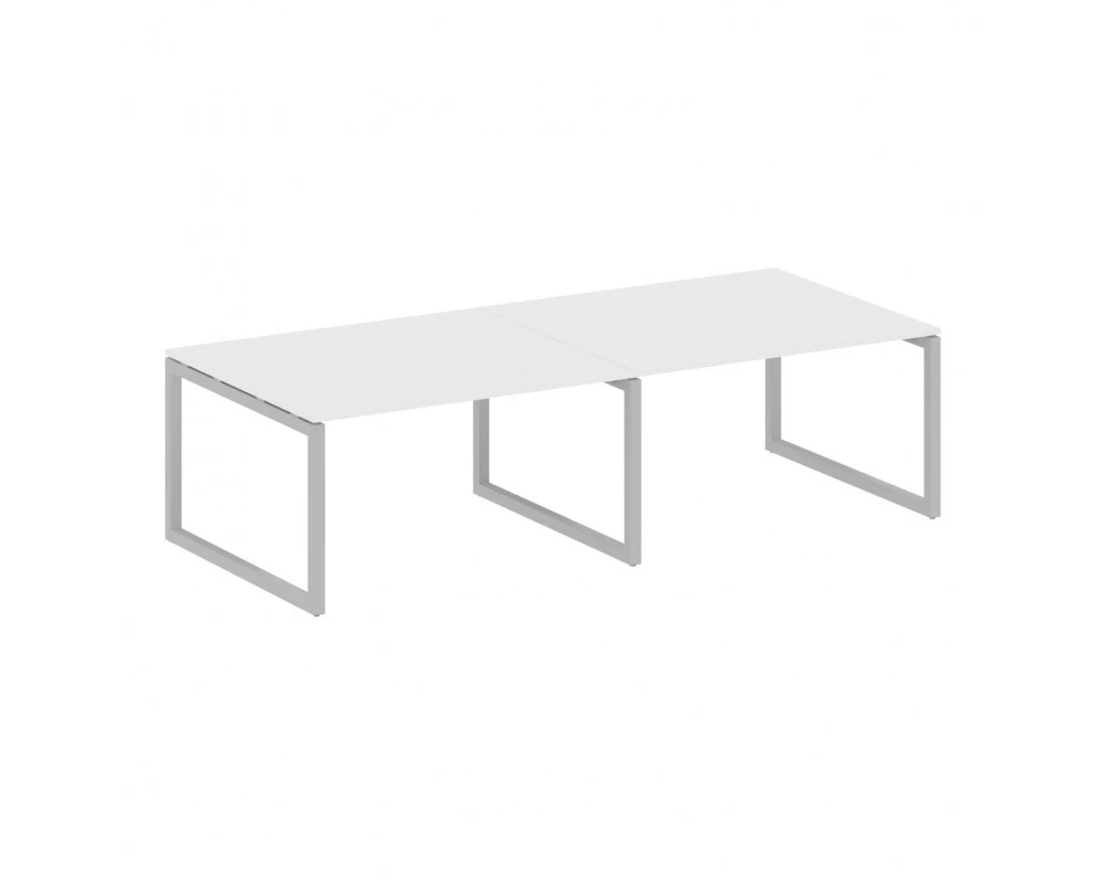 Переговорный стол (2 столешницы) на О-образном м/к 2800x1235x750 Metal System Quattro 5x5