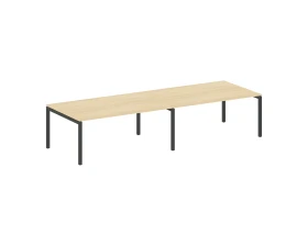 Переговорный стол (2 столешницы) на П-образном м/к 3600x1235x750 Метал Систем Куатро 5x5 / Metal System Quattro 5x5 images
