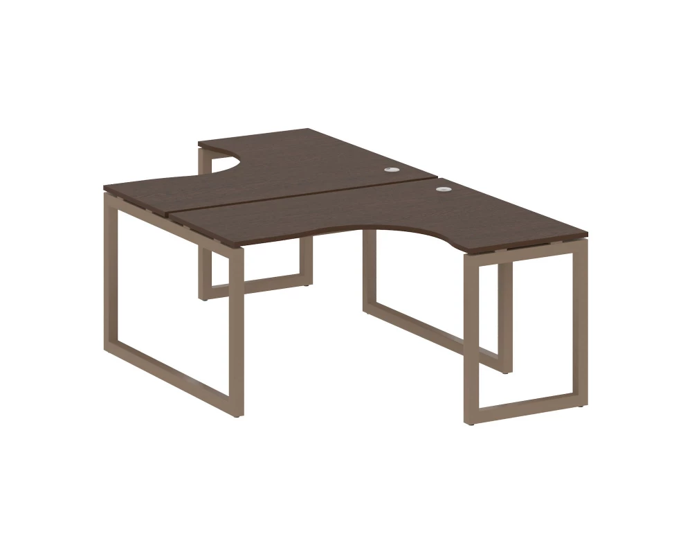 Рабочая станция криволинейная на О-образном м/к 1400x2435x750 Metal System Quattro 5x5