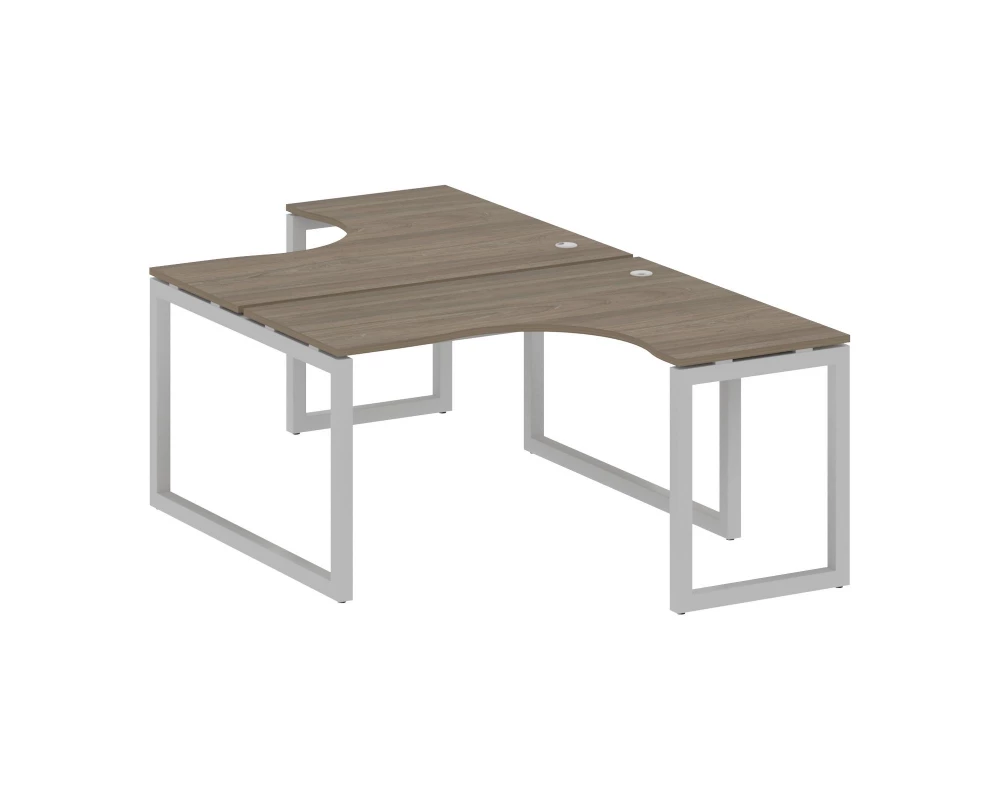 Рабочая станция криволинейная на О-образном м/к 1400x2435x750 Metal System Quattro 5x5