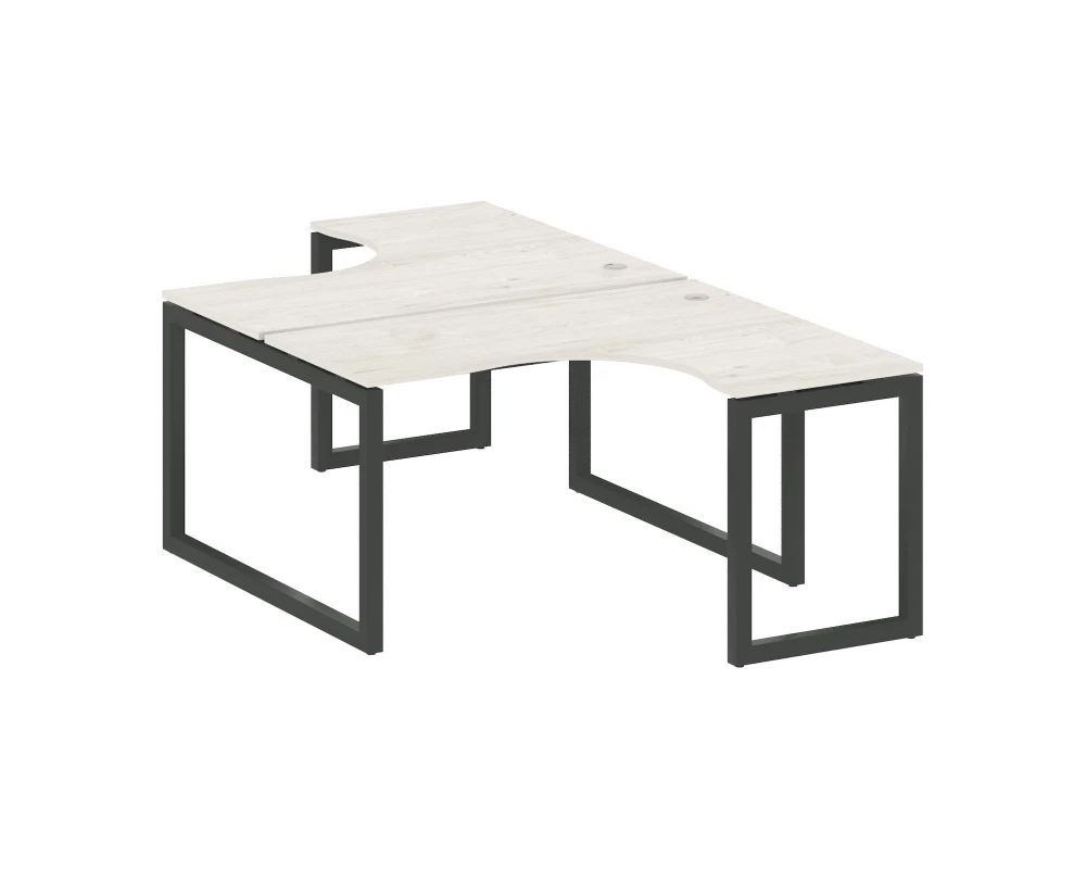 Рабочая станция криволинейная на О-образном м/к 1400x2435x750 Metal System Quattro 5x5