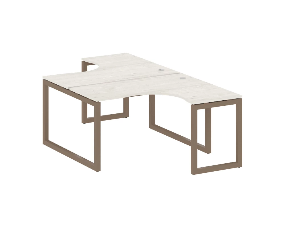 Рабочая станция криволинейная на О-образном м/к 1400x2435x750 Metal System Quattro 5x5