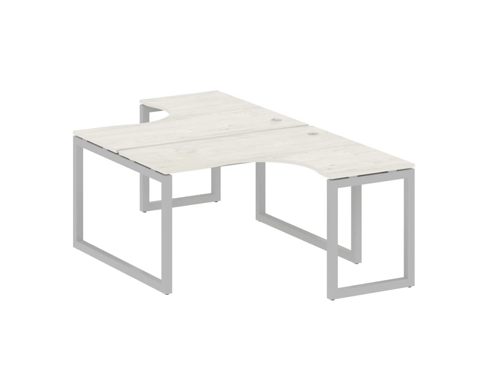 Рабочая станция криволинейная на О-образном м/к 1400x2435x750 Metal System Quattro 5x5