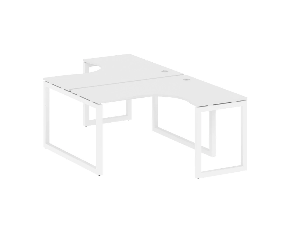 Рабочая станция криволинейная на О-образном м/к 1400x2435x750 Metal System Quattro 5x5