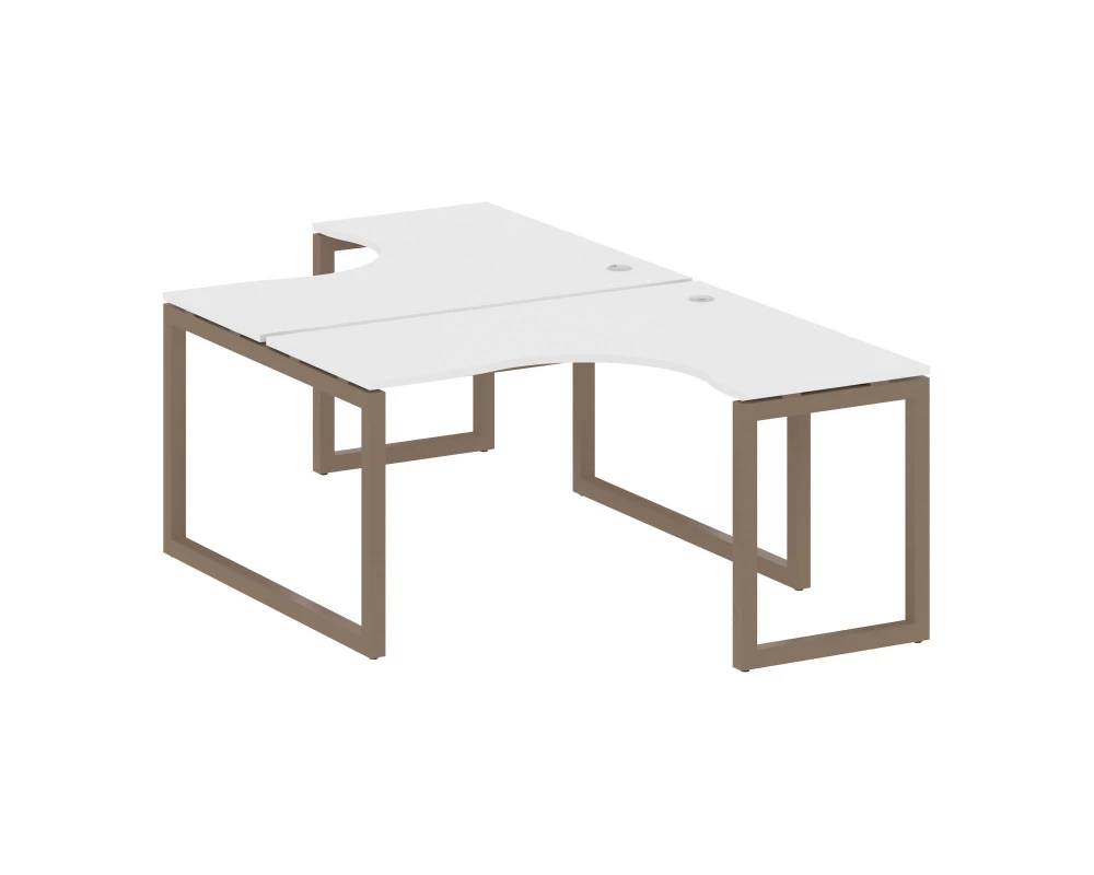 Рабочая станция криволинейная на О-образном м/к 1400x2435x750 Metal System Quattro 5x5