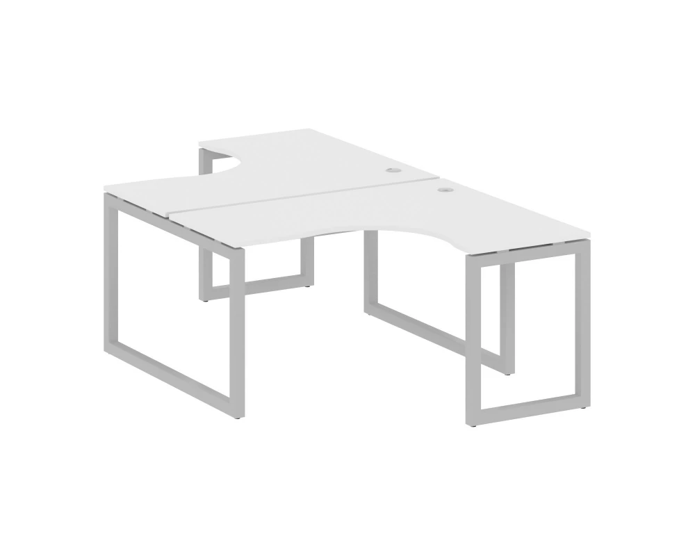 Рабочая станция криволинейная на О-образном м/к 1400x2435x750 Metal System Quattro 5x5