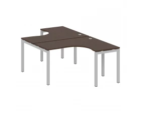 Рабочая станция криволинейная на П-образном м/к 1400x2435x750 Metal System Quattro 5x5 images