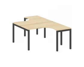 Рабочая станция криволинейная на П-образном м/к 1400x2435x750 Metal System Quattro 5x5 images