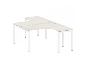 Рабочая станция криволинейная на П-образном м/к 1400x2435x750 Metal System Quattro 5x5 images