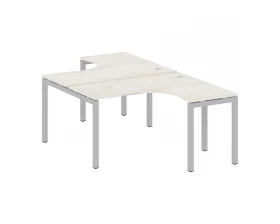 Рабочая станция криволинейная на П-образном м/к 1400x2435x750 Metal System Quattro 5x5 images