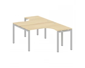 Рабочая станция криволинейная на П-образном м/к 1400x2435x750 Metal System Quattro 5x5 images