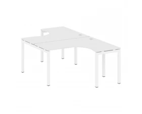 Рабочая станция криволинейная на П-образном м/к 1400x2435x750 Metal System Quattro 5x5 images